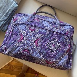 Like New Vera Bradley Weekender Duffle in Lilac Tapestry